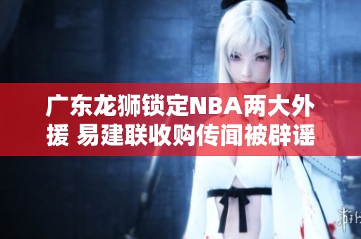 广东龙狮锁定NBA两大外援 易建联收购传闻被辟谣