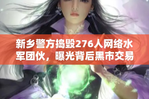 新乡警方捣毁276人网络水军团伙，曝光背后黑市交易