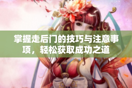掌握走后门的技巧与注意事项，轻松获取成功之道