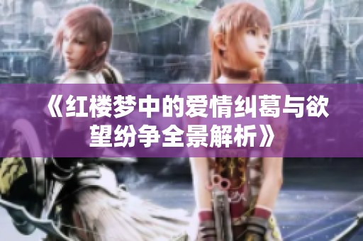 《红楼梦中的爱情纠葛与欲望纷争全景解析》