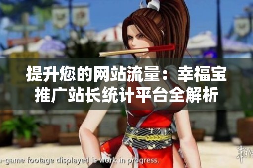 提升您的网站流量：幸福宝推广站长统计平台全解析