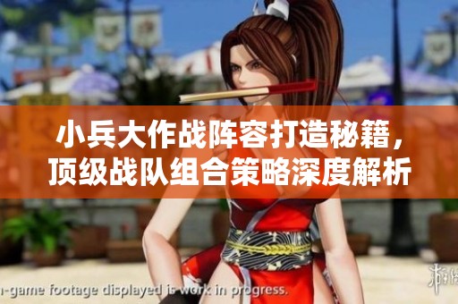 小兵大作战阵容打造秘籍，顶级战队组合策略深度解析