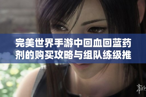 完美世界手游中回血回蓝药剂的购买攻略与组队练级推荐