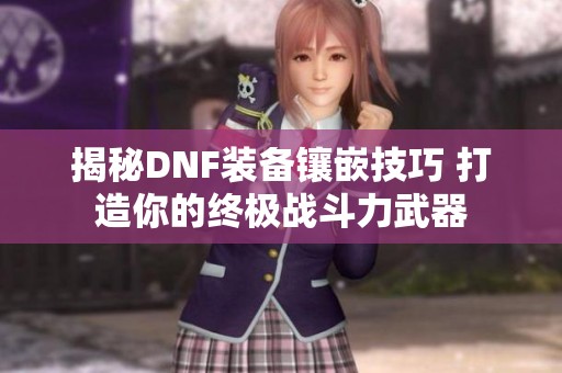 揭秘DNF装备镶嵌技巧 打造你的终极战斗力武器