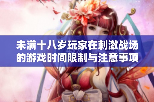 未满十八岁玩家在刺激战场的游戏时间限制与注意事项解析