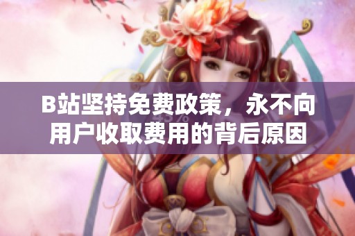 B站坚持免费政策，永不向用户收取费用的背后原因