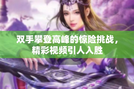 双手攀登高峰的惊险挑战，精彩视频引人入胜