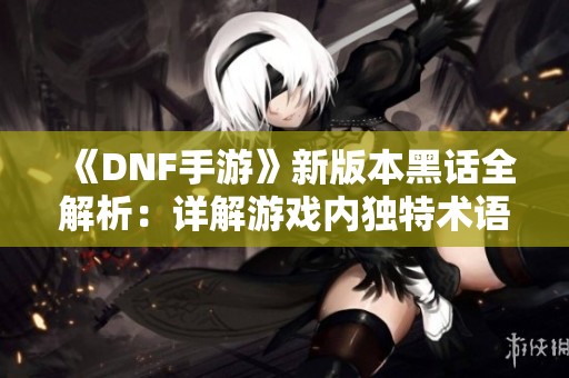 《DNF手游》新版本黑话全解析：详解游戏内独特术语与名词
