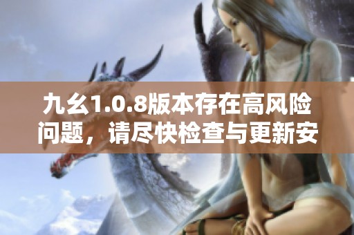 九幺1.0.8版本存在高风险问题，请尽快检查与更新安全性