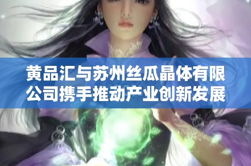 黄品汇与苏州丝瓜晶体有限公司携手推动产业创新发展