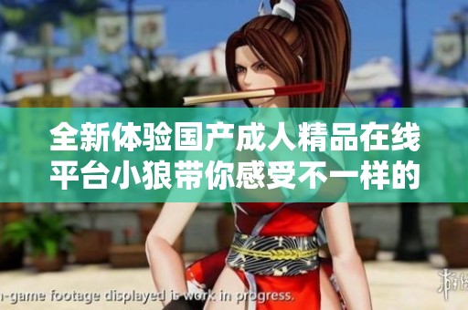 全新体验国产成人精品在线平台小狼带你感受不一样的视听盛宴