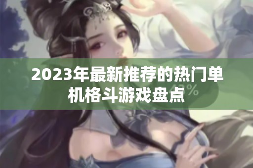 2023年最新推荐的热门单机格斗游戏盘点