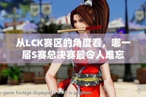 从LCK赛区的角度看，哪一届S赛总决赛最令人难忘