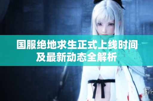 国服绝地求生正式上线时间及最新动态全解析