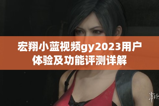 宏翔小蓝视频gy2023用户体验及功能评测详解