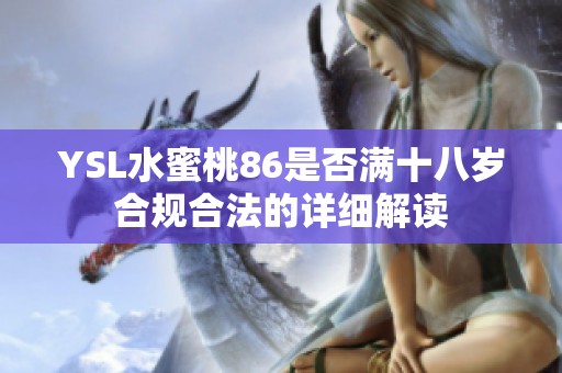 YSL水蜜桃86是否满十八岁合规合法的详细解读