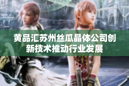 黄品汇苏州丝瓜晶体公司创新技术推动行业发展