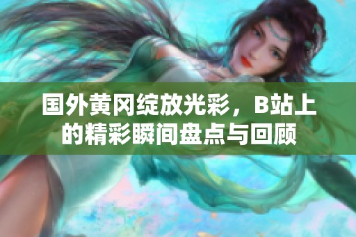 国外黄冈绽放光彩，B站上的精彩瞬间盘点与回顾