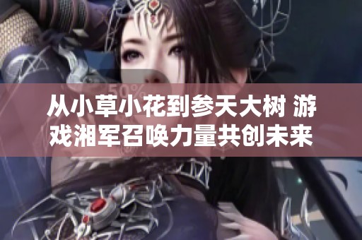 从小草小花到参天大树 游戏湘军召唤力量共创未来