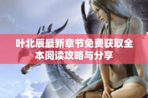 叶北辰最新章节免费获取全本阅读攻略与分享