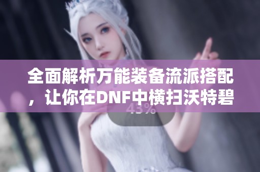 全面解析万能装备流派搭配，让你在DNF中横扫沃特碧世界